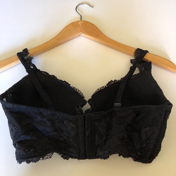 Victoria's Secret Body by Victoria Lined Demi Lacy Bra Black 34D - Picture 2 of 5